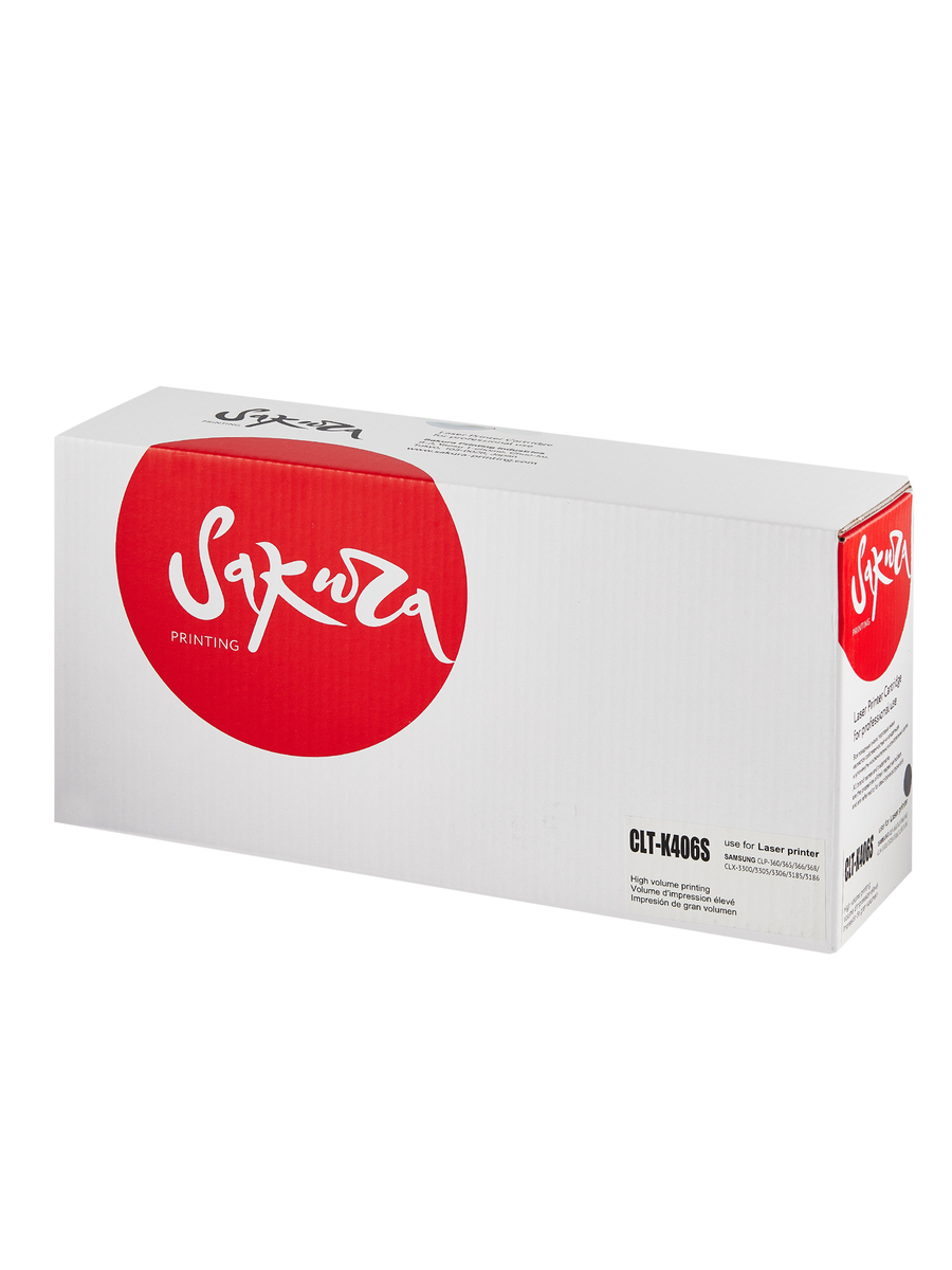 Картридж Sakura CLTK406S для Samsung, черный, 1500 к.